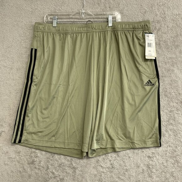 adidas Other - NEW Adidas Aeroready Men's 3XL Stripe Active Shorts Silpe/Black Performance